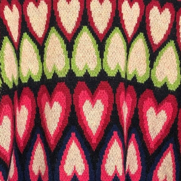 Listicle Full of Heart Mock Neck Puff Sleeve Knit Sweater  Size Large NEW - Picture 3 of 9